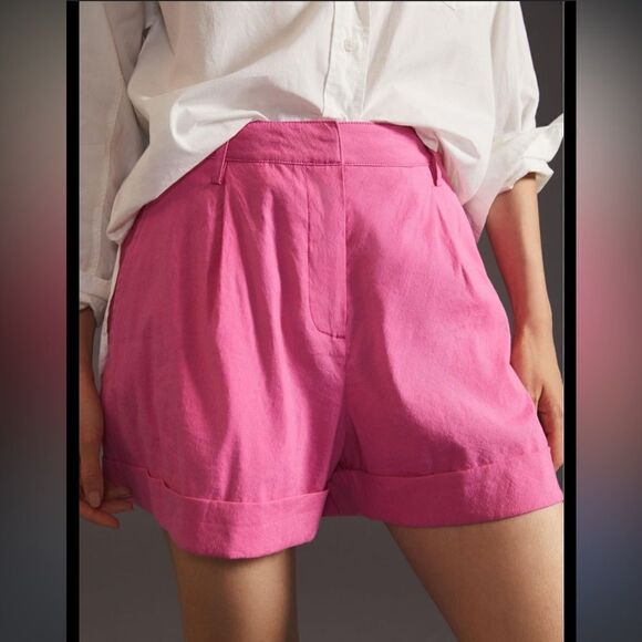 Rag and Bone Linen Ivy Shorts in Pink, Size 4, NWT - Picture 2 of 10